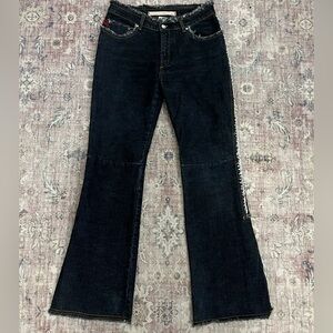 Parasuco blingy flare split hem jeans